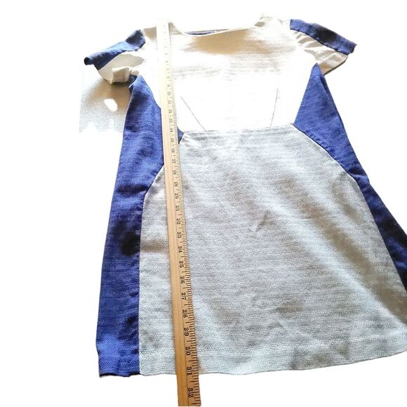 Boden Blue White Textured Pippa Tunic Dress Size 6P Style WH988 - Picture 13 of 14